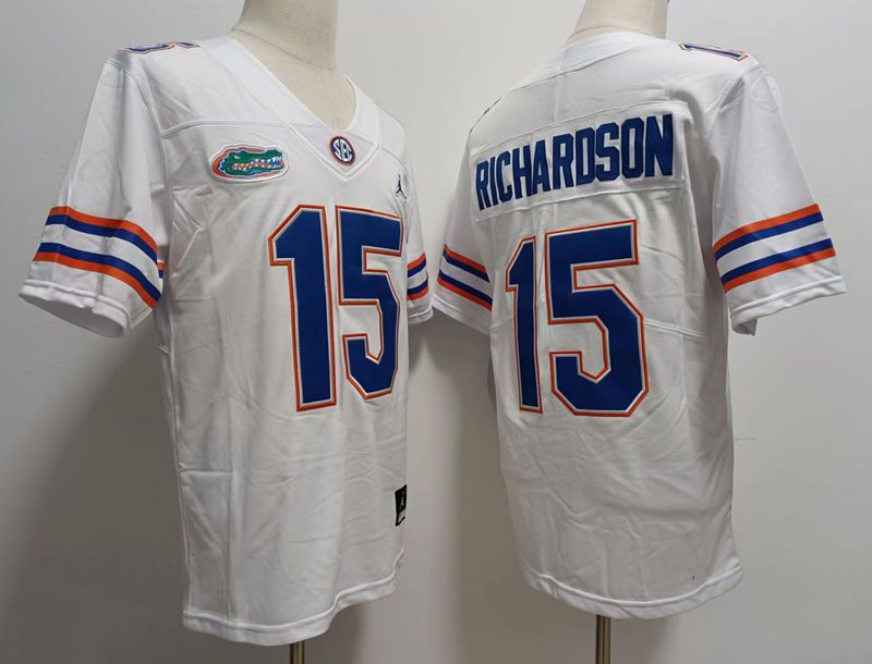 Men Florida Gators #15 Richardson White 2024 Vapor NCAA Jersey